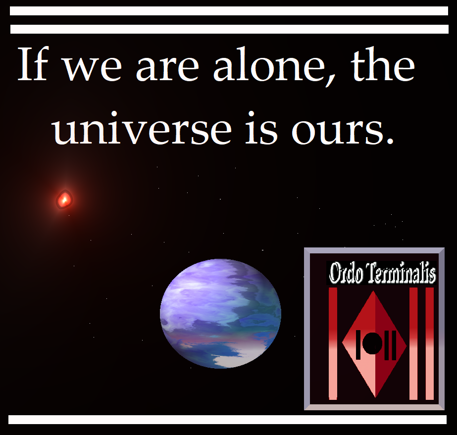 If we are alone, the universe is ours.